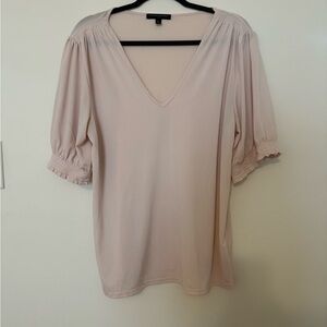 Banana Republic Light Pink V-Neck Blouse